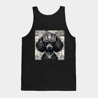 Black Poodle Art Tank Top